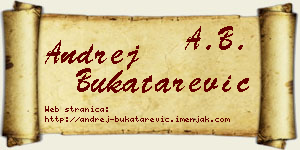 Andrej Bukatarević vizit kartica